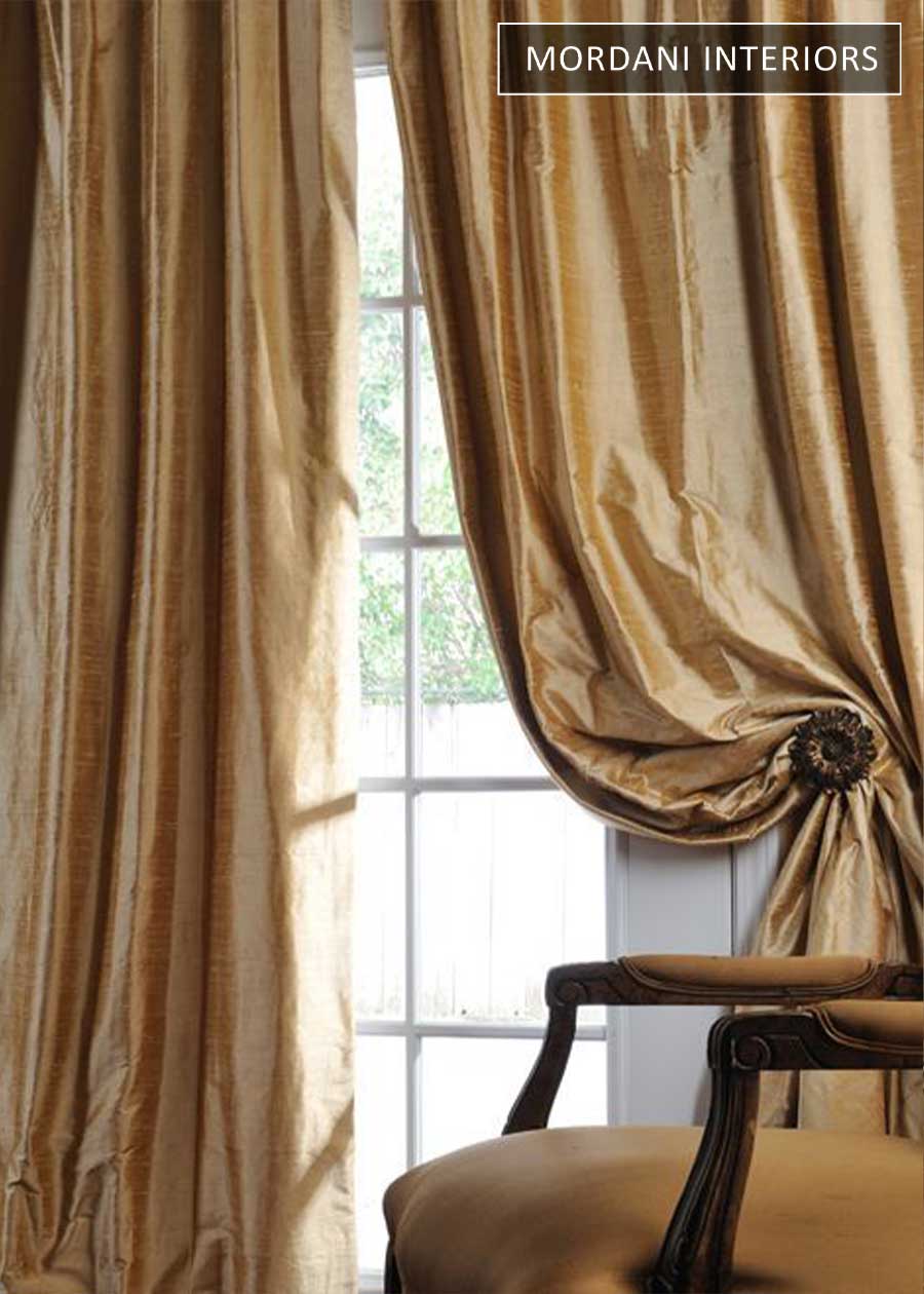 Gold Silk DDecor Curtains